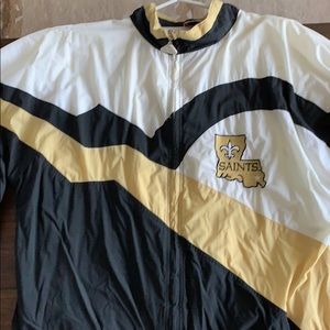 Throwback New Orleans Saints Wind Breaker - Large